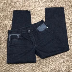 Levi Jeans dark denim with striped details - EUC!